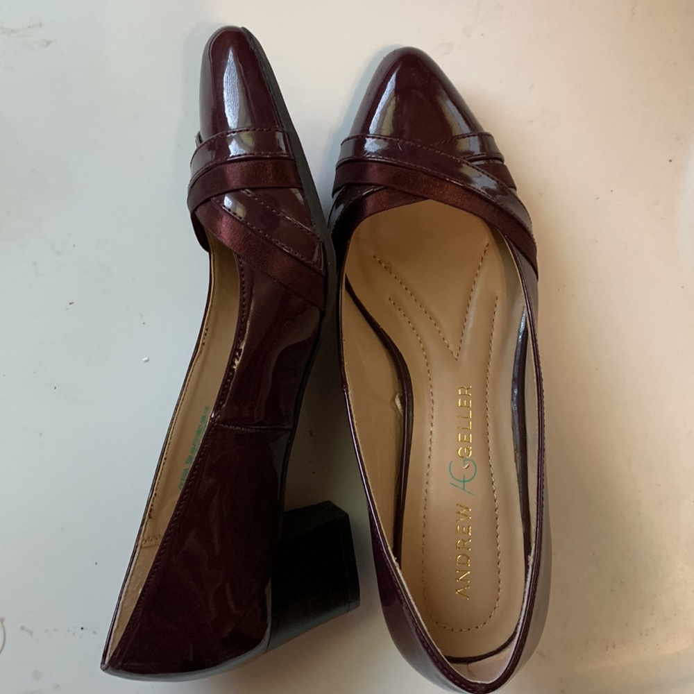 Andrew Geller Burgundy Olena Pumps